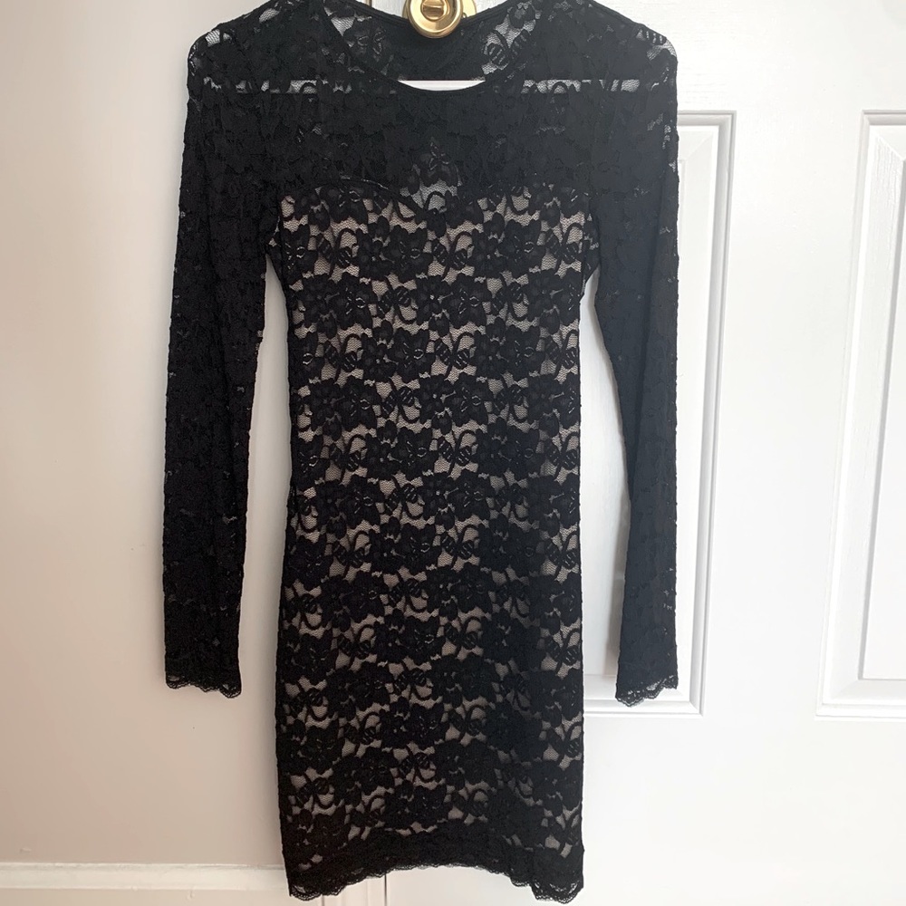 Express Black Lace Dress